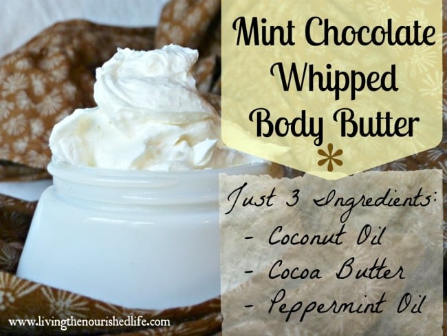 Mint Chocolate Whipped Body Butter Recipe (Just 3 Ingredients!)