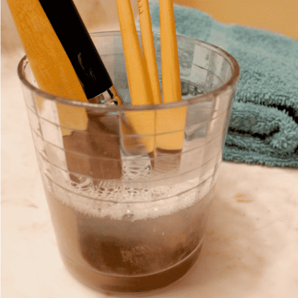 How to Clean Makeup Brushes - Soak 'em