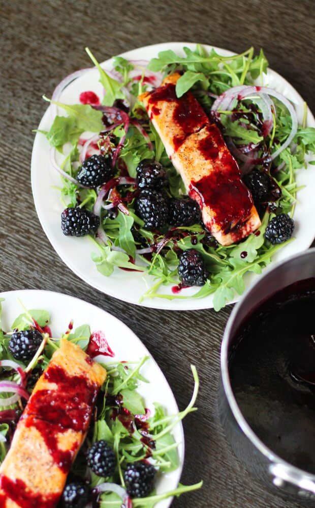 Healthy Blackberry Recipes: Salmon with Blackberry Sauce