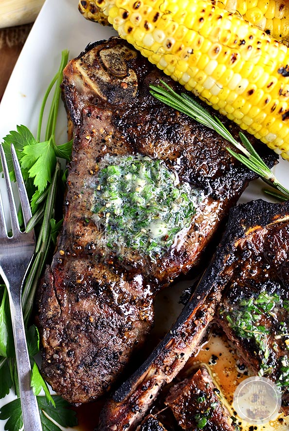 Perfect Grilled Steak with Herb Butter