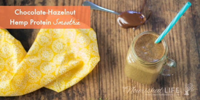 Rich chocolate hazelnut smoothie with tons of hemp protein benefits
