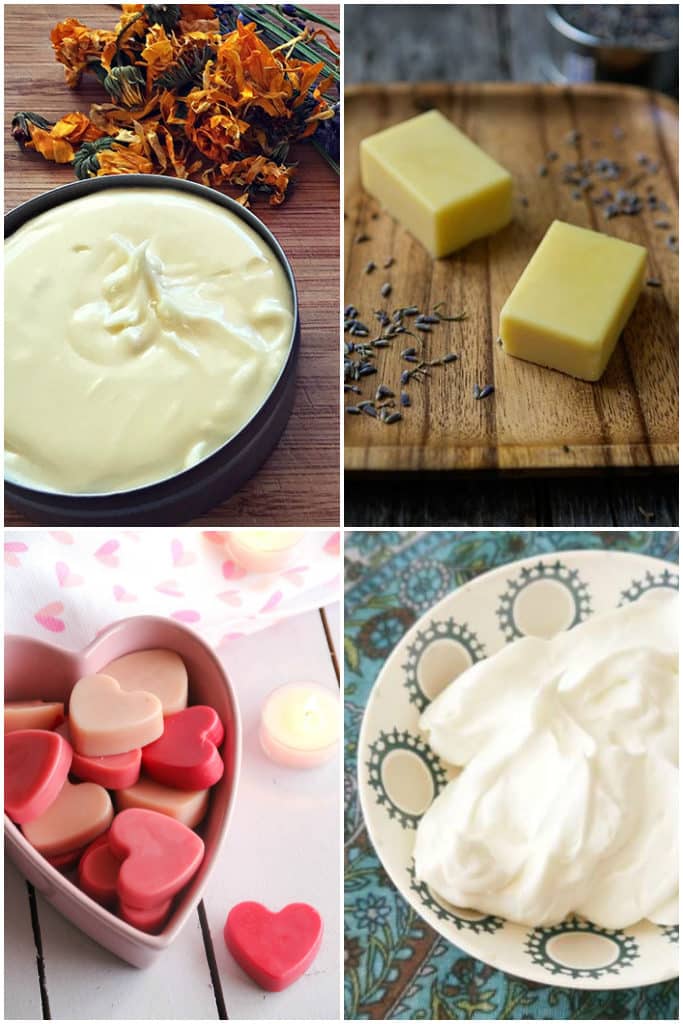 Collage of DIY lotion and moisturizer recipes
