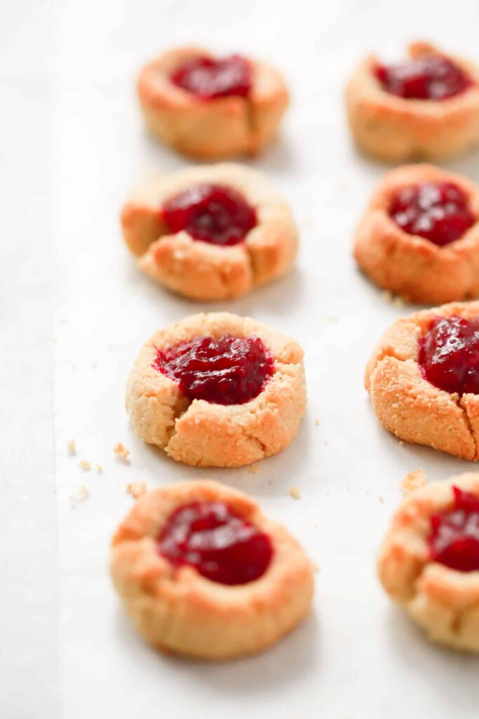 Low-carb Cranberry Thumbprint Cookies