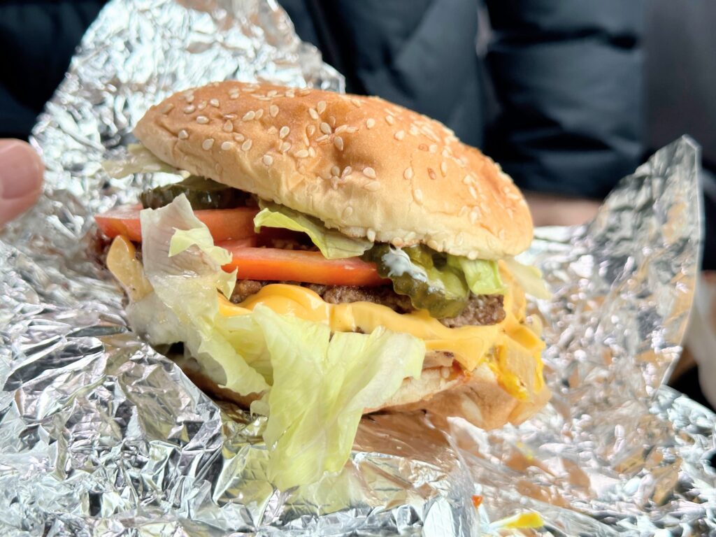 five guys burger nutrition